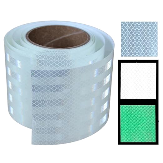 Glow in The Dark Reflective Tape 4 inch Wide, Outdoor Waterproof High Visibility Warning Safety Caution Adhesive Tape (10 feet)