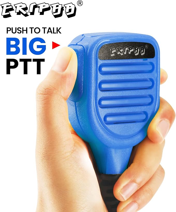 Shoulder Mic Speaker Compatible with Motorola XPR 3000 3000e 3300 3300e 3500 3500e Waterproof IP56 Two Way Radio Speaker Microphone with 3.5mm Jack (Blue)
