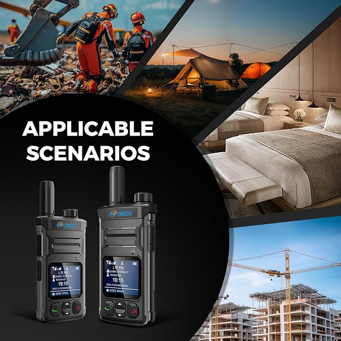 T6 Ultra-Slim Walkie Talkie with Unlimited Range Over 4G LTE, AES-256 Encrypted Two Way Radio, Noise Reduction, IP65, Type-C Charging, Lifetime Free Use