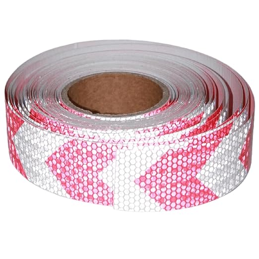 Reflective Tape Red White 2 Inch x 168 Feet, Outdoor Waterproof Warning Reflector, Night Safety Stickers for Car Bicycles