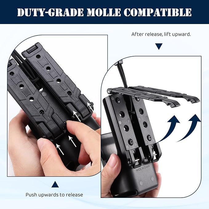 abcGoodefg Radio Holster Tactical Molle Radio Pouch for Vest Copmatible with Motorola APX6000 APX8000 Radios