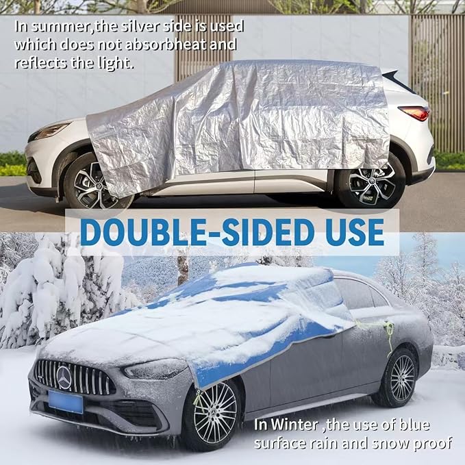 TARPAL Tarp 16x16 Feet Waterproof Large tarps 7.5mil Multipurpose Protective for Outdoors,UV Protection,Rip and Tear Proof,Poly Tarpaulin(Silver/Blue)