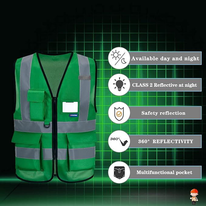 green safety vest for men