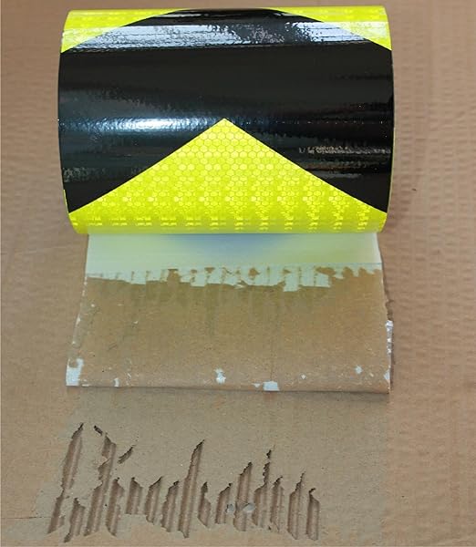 Reflective Tape Outdoor Waterproof 6 inch X 66 feet, High Visibility Hazard Conspicuity Warning Safety Industrial Marking Tape