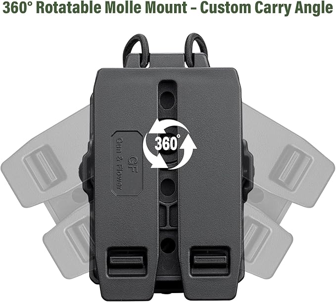 Molle Universal Radio Holster, Secure Fit, Easy Attachment for Outdoor, Tactical, and Work Use, Compatible with Motorola APX6000 XTS5000 XTS2500, Kenwood TK-2000, Hytera PD700 PD782