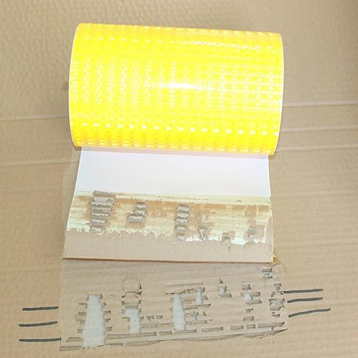 Yellow Reflective Tape 8 inch Wide for Trucks, Outdoor Waterproof High Visibility Safety Warning Reflector Sticker Strips (68 feet)