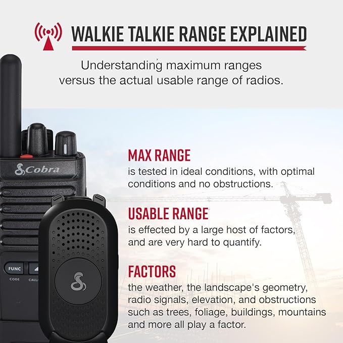 Cobra Business Radio Bundle – 8 Professional Walkie Talkies (6 PX280, 2 PX650) - Compact Long-Range Two-Way Radios, Dock Chargers, IP54 Durable, Rechargeable