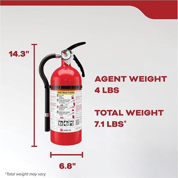 Kidde Fire Extinguisher for Home, For Residential and Living Area Use, 2A10BC