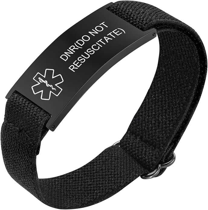 VNOX Medical Alert Bracelets for Men & Women Kids with Free Engraving Adjustable Stainless Steel Mesh Emergency Medical ID Bracelets Wristband