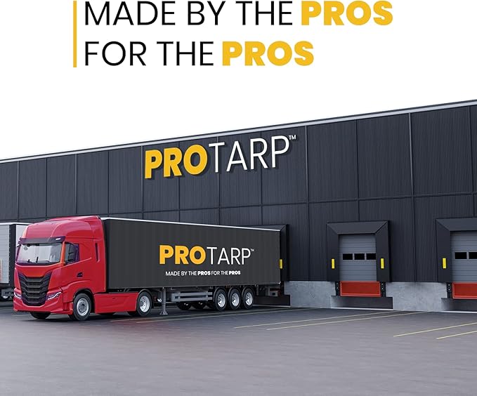PROTARP Extra Heavy Duty 16 Mil Tarp Cover, Waterproof, UV Resistant, Rip and Tear Proof, Poly Tarpaulin with Reinforced Edges for Roof, Camping, Patio, Pool, Boat. (Silver/Black 20′ X 20′)