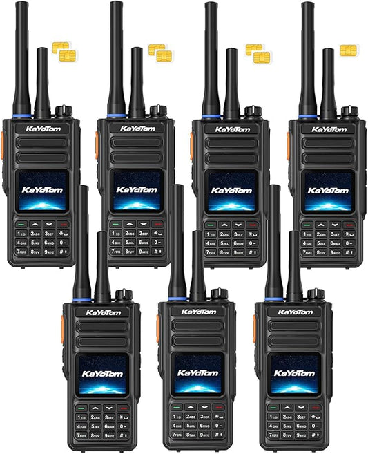 (Lifetime Free) Rapid Dual-Mode GPS Global Unlimited Range Walkie Talkies Long Range Two Way Radio with 4G LTE PoC & UHF PTT, Encrypted Calls, IP68 Waterproof for Outdoor, Logistics & Emergency