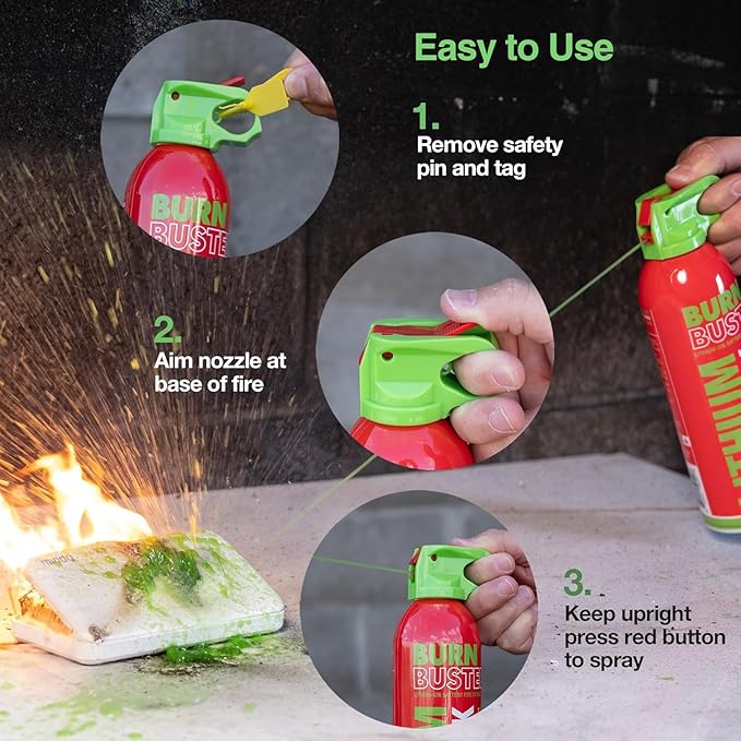 2-Pack Emergency Fire Blankets and Lithium-Ion Fire Suppression Gel - for Home, Kitchen, Grill, Camping, Car & More