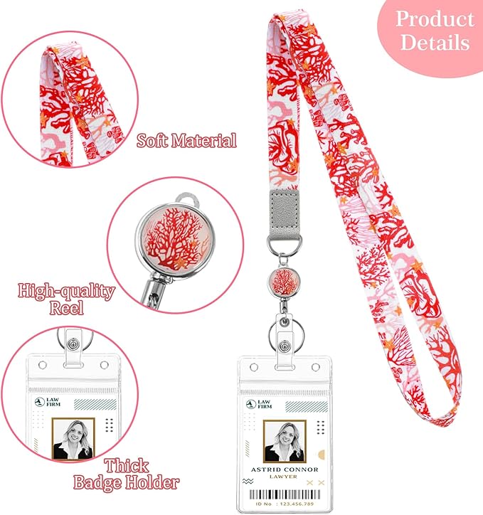 Lanyard for Cruise Ship Card, 2PCS Retractable Plastic Cruise Card Lanyard, Waterproof for Id Badge Key Office School Travel