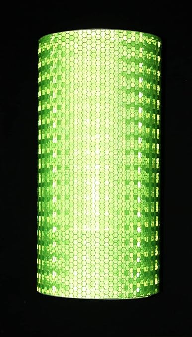 Reflective Tape Green Outdoor Waterproof 8 inch, High Visibility Industrial Marking Tape, Safety Adhesive Stickers (11 feet)