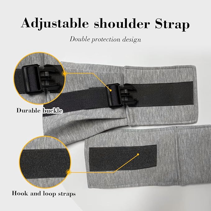 Dog & Cat Carrier Sling, Adjustable Soft Padded Shoulder Puppy Carrier, Hands-Free Dog Carrier Bag with Double Safety Buckles Premium Material for Outdoor Travel, Light Gray, M