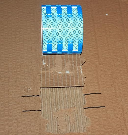 Industrial Non Fading Reflective Tape Blue 3 inch Wide, Outdoor Waterproof High Visibility Safety Adhesive Reflector Strips (10 feet)