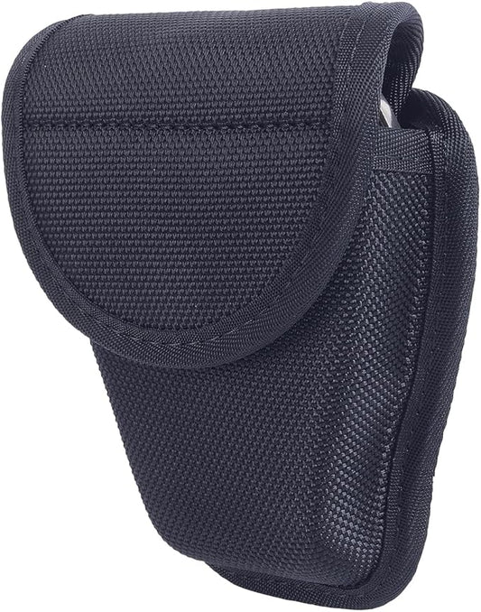 TAFTACFR Molded Single Handcuff Pouch Case for Duty Belt, Law Enforcement Holder With Removable Top Cover and Hidden Snap