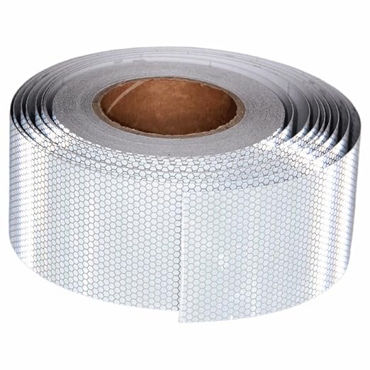 Industrial Non Fading Reflective Tape Silver 3 inch Wide, Outdoor Waterproof High Visibility Safety Adhesive Reflector Strips (66 feet)