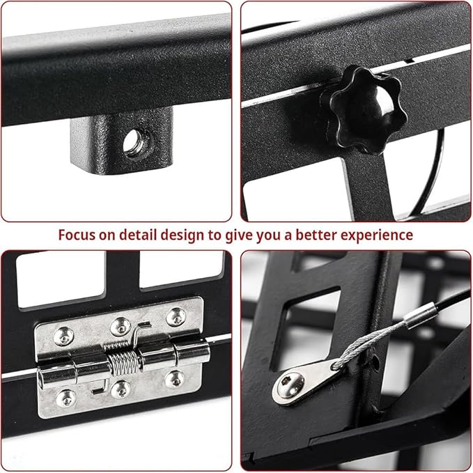 Tailgate Table Foldable Rear Cargo Shelf, Drop Down Tailgate Table, Aluminium Alloy Tailgate Tactical Molle Panel,Foldable Table Cargo Shelf Storage Cargo Luggage Holder Carrier