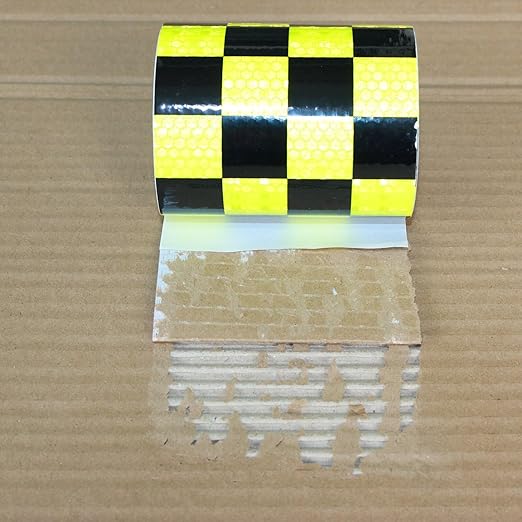 Reflective Tape 4 inch Wide, Outdoor Waterproof Hazard Conspicuity Safety Warning Industrial Marking Tape (11 feet)