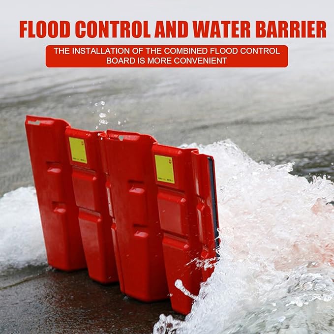 Flood Protection Barrier, Abs L-Shaped Baffle Flood Barriers, Removable Flood Panels Mobile Flood Protection Panels, Flood Barrier for Shopping Malls, Subway Stations, Garages, Dams (10)