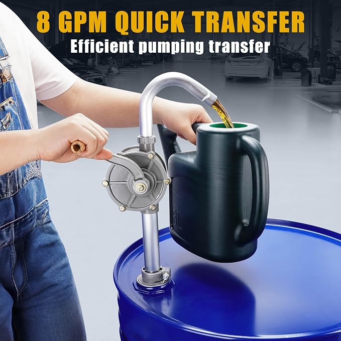 Aluminum 55 Gallon Drum Pump, Precision Engineered for Optimal Fluid Transfer, Hand Fuel Pumps for Diesel, Hydraulic Fluid