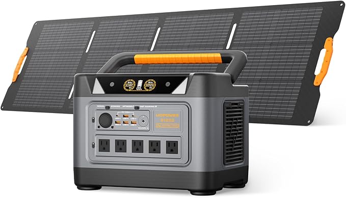 S1200 1190Wh Solar Generator Kit | 1200W Power Station + 210W Solar Panel | Fast Solar Charging for Home Backup, RV & Emergencies