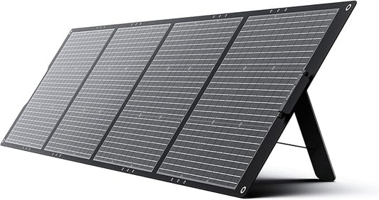 GROWATT 200W Solar Panels Portable for Power Station, 24V Solar Panel Waterproof IP67 Foldable Solar Charger with Adjustable Kickstands, Universal Connector, Dustproof for Camping RV Off Grid System
