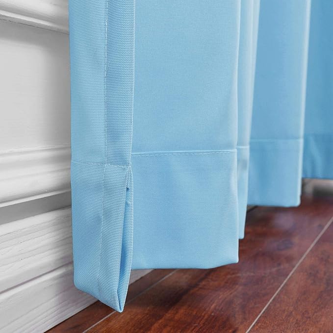 Macochico Medical Room Divider Curtains Screen Partitions Nickel Grommet Blue Hospital Medical Clinic Spa Lab Cubicle Curtain Divider Privacy Screen, 10ft Wide x 8.5ft Tall(1 Panel)