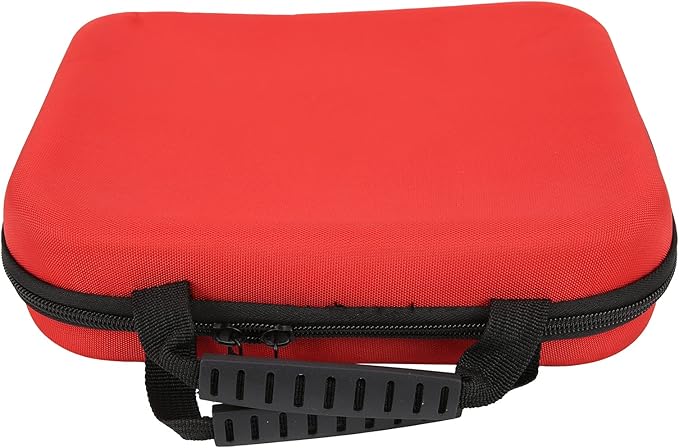 Pwshymi Precise Emergency Kit Bag Portable Large Capacity EVA Hard Case for Emergency First Aid, for Home Outdoor, Red