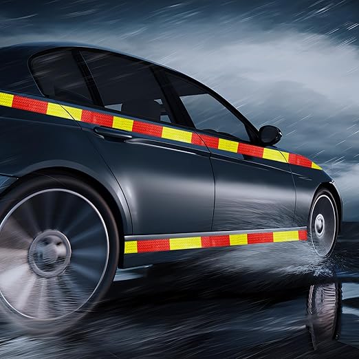Reflective Tape 2 Inch x 68 Feet, Outdoor Waterproof Warning Reflector, Night Safety Stickers for Car Bicycles