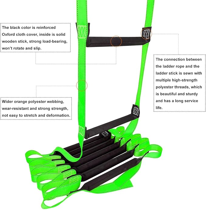 Fire Escape Ladder, 32.8 Feet Emergency Fire Ladder, 3-5 Story Homes Reusable Safety Rope Ladders for Kids and Adults