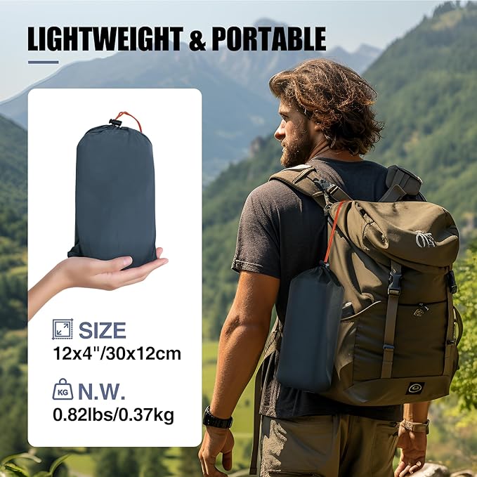 REDCAMP Waterproof Camping Tent Tarp - 83" x83'', 4 in 1 Multifunctional Tent Footprint for Camping, Hiking and Survival Gear, Lightweight and Compact