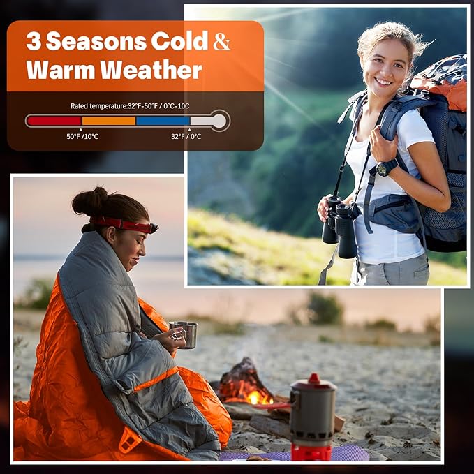 Macarrie 10 Pcs Bulk Sleeping Bags for Homeless Donation Shelter Adults 0 Degree Waterproof Sleeping Bags with Compression Sack for Cold Weather Emergency Hiking Camping Warm