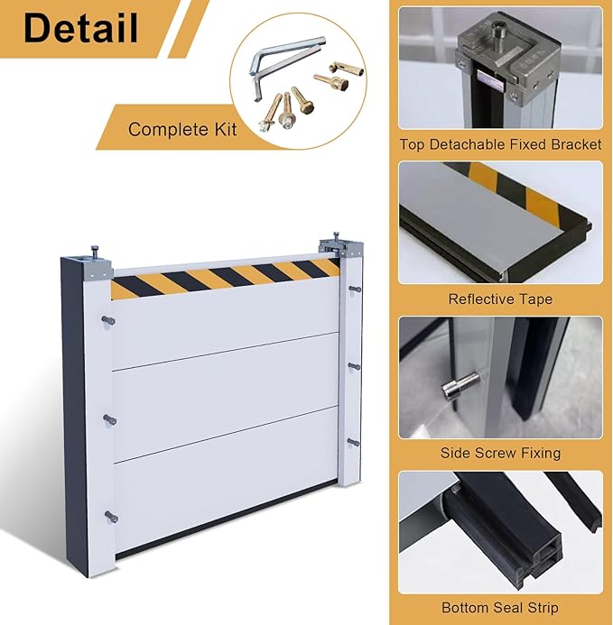 Flood Barriers for Garage Door & Home Entry, Heavy Flood Protection Barrier, Quick Installation, Reusable, Stackable, Aluminum Flooding Panels Blocks Can block water levels up to 4ft (H 39.4" L 9.5ft)