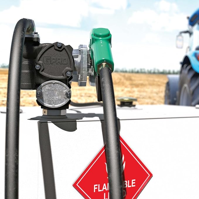 GPRO - V25 Series Fuel Transfer Pump, Automatic Shut-Off Nozzle, 25 GPM, 12 Volt (170000-03)