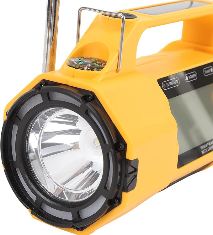 Sanpyl Emergency Radio, 5000mAh AM FM SW NOAA Solar Powered Hand Crank Weather Radio with Flashlight, for Indoor Outdoor