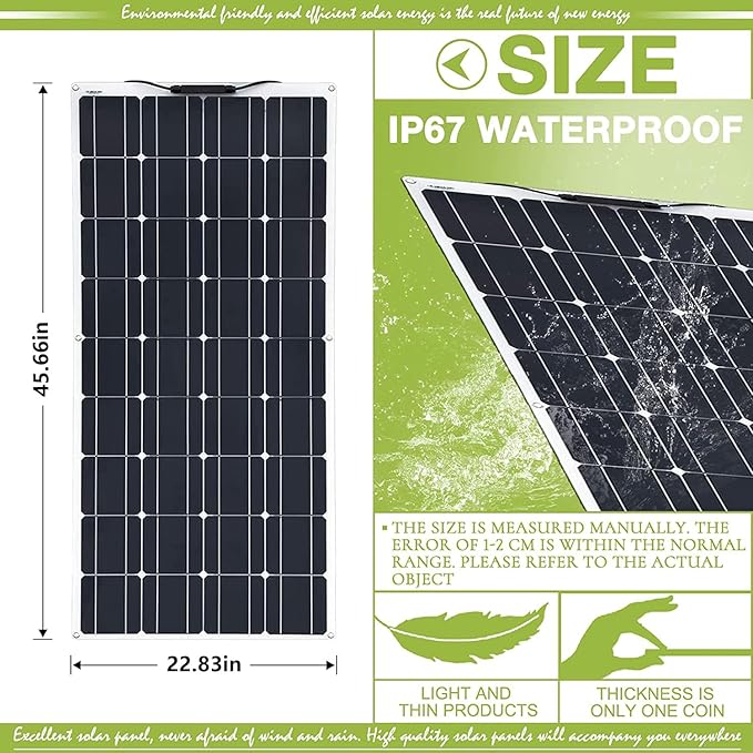 800 Watt Flexible Solar Panel for RV, 2 × 400 Watt 12 Volt Solar Power Panel Kit with 40A Solar Charge Controller Monocrystalline Solar Panels for Camping Off Grid Car Battery Charging Boat