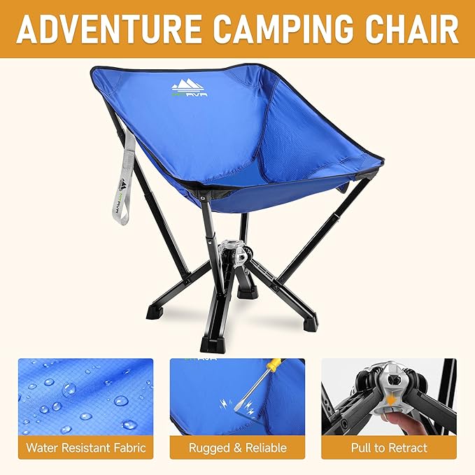 Camping Chair for Outdoor Use — Stable Folding Design, Reliable Support, Anti-Slip Feet, Portable Chair for Camping, Fishing & Beach