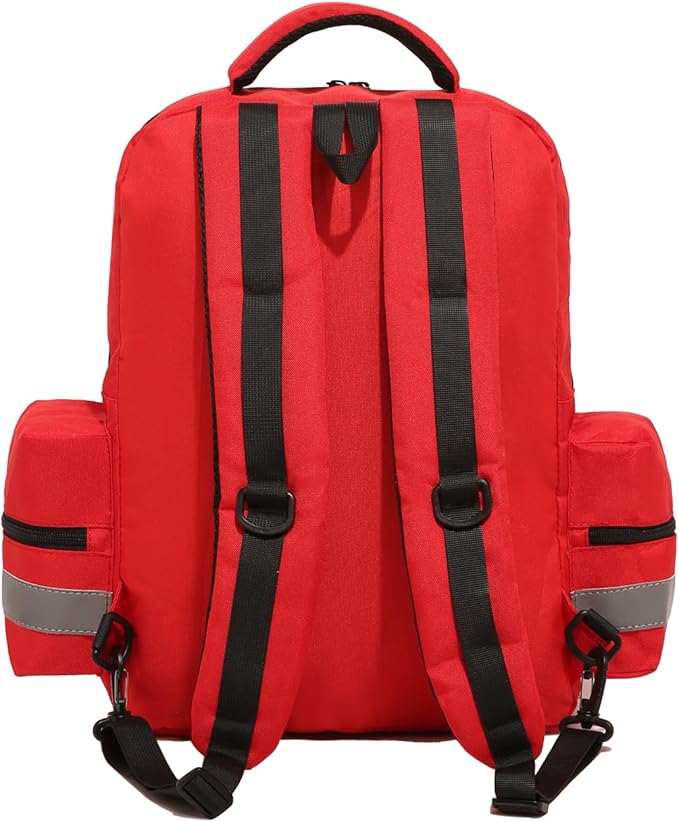 First Aid Backpack Bags for School Empty Medicine Bag for Trauma Medical Safety Backpack for Travelling Red Emergency Bag for Nurse, Paramedic, EMT