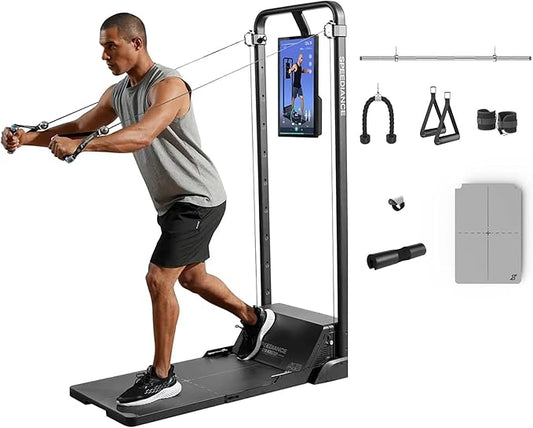 Speediance Gym Monster Smart Home Gym, Multifunctional Strength Training Machine, Smith Machine Power Cage Workout Station, Squat Rack Cable Machine, Full Body Fitness Equipment for Home Workout