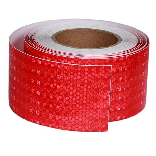 Red Reflective Tape Outdoor Waterproof 3 inch Wide for Cars, High Visibility Safety Warning Adhesive Stickers Strips (66 feet)