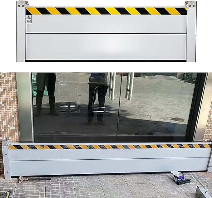 Flood Protection Barrier Water, Aluminum Water Barriers for Flooding, Reusable in Heavy Rain Defence Suitable, Detachable and Portable, for Garage Basement Driveway,001,160 * 80cm