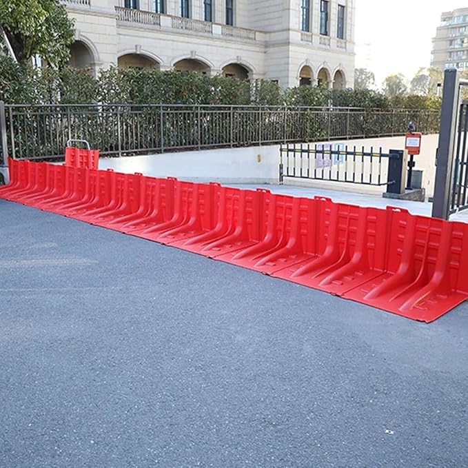 Flood Prevention Barriers, 2/4/6/8/10-Pcs L-Shaped ABS Plastic Removable Flood Panels Mobile Flood Protection Panels, 27x26x20in Waterproof Underground Garage Flood Prevention Board(6-Pcs)