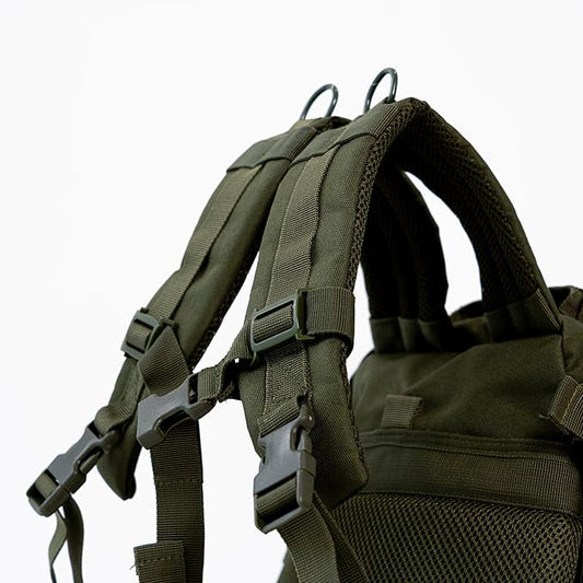 25 L Tactical Backpack: durable military-style backpack with MOLLE system for everyday use, gym, hiking, fishing, camping, and outdoor sports. (Olive Drab, Army green/Military Style)