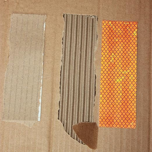 Brown Reflective Stickers 2 inch X 6 inch, Outdoor Waterproof High Visibility Warning Safety Adhesive Reflector Tape (120 Pcs)