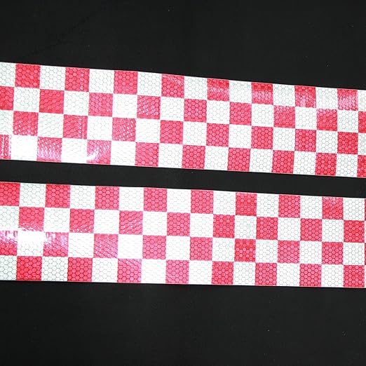 Reflective Tape Red White 4 Inch x 68 Feet, Outdoor Waterproof High Visibility Stickers, High Intensity Safety Strips