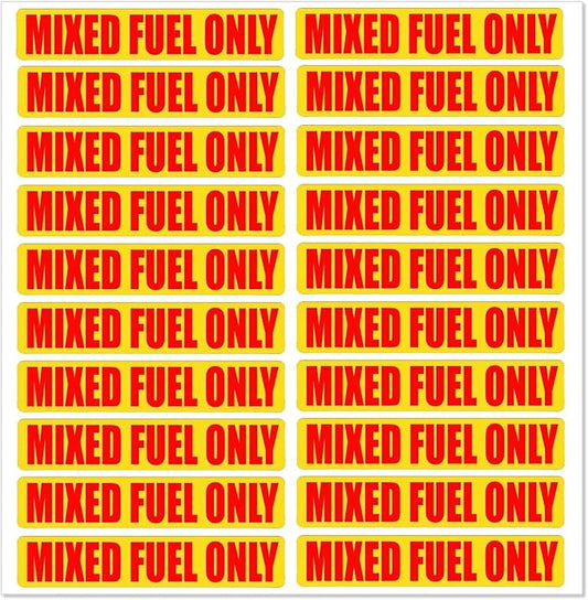 20PCS Mixed Fuel Only Stickers for Oil Gas Can Sign Truck Boat Decals Car Labels 3.25 X 0.75 Inch