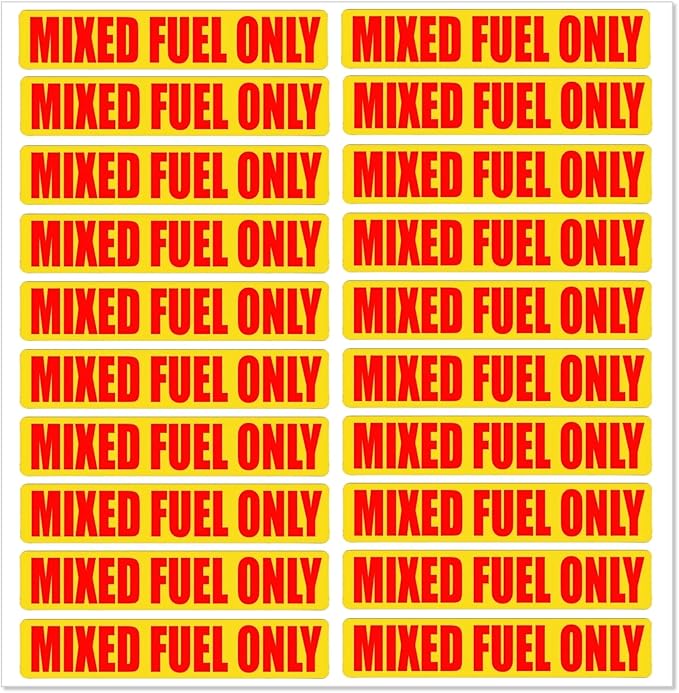 20PCS Mixed Fuel Only Stickers for Oil Gas Can Sign Truck Boat Decals Car Labels 3.25 X 0.75 Inch