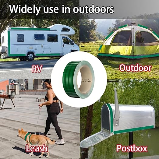 Reflective Tape, 2 Inch x 30 Feet - High Intensity - Green Reflective Safety Tape Waterproof Conspicuity for Trailer Reflector Trucks Bikes Baby Strollers Helmets